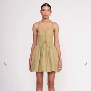Staud Mini Sutton Dress in Khaki - NWOT
